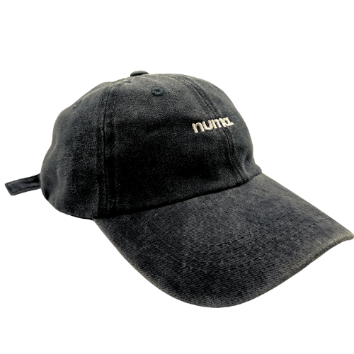 numa washed cap - black